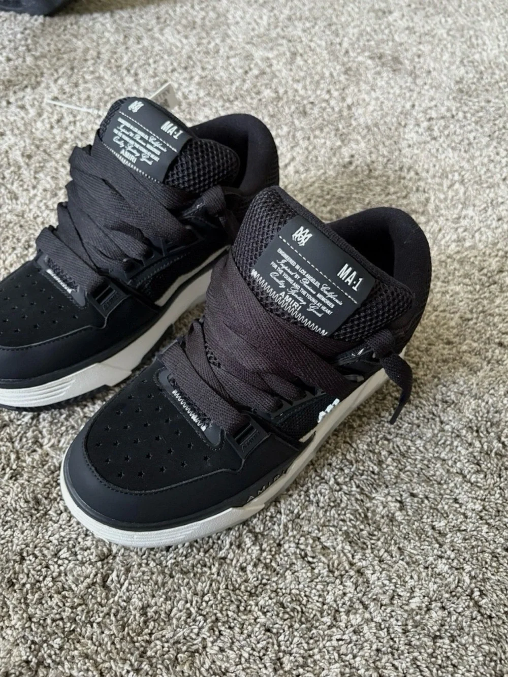 AMIRI Black and White MA-1 Low-Top Sneakers